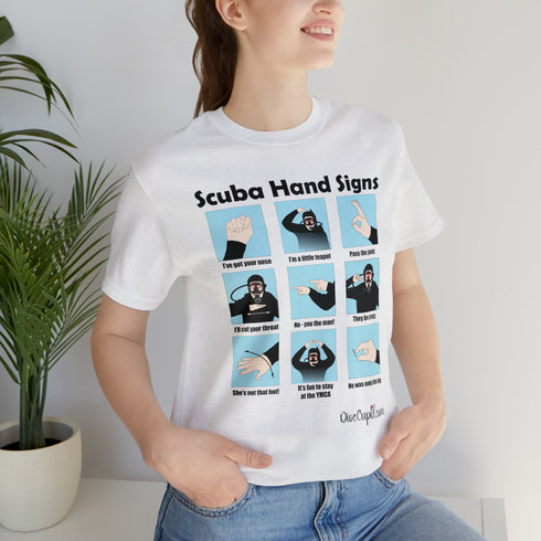 Scuba Hand Signs Fitted T-shirt
